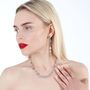 925 Sterling Silver Art Deco Halo Drop Earrings, thumbnail 6 of 6