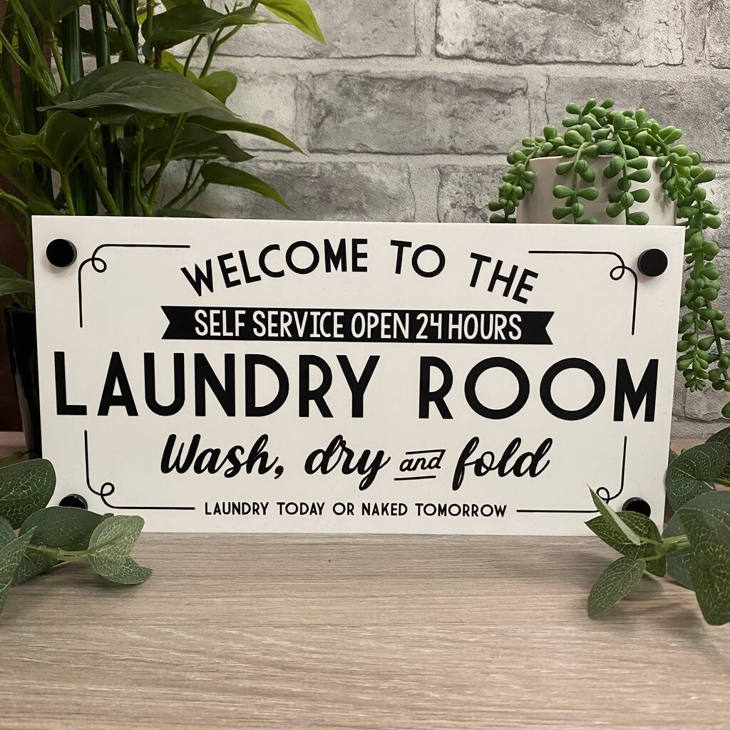 Welcome To The Laundry Room Utility Sign, 1 of 12
