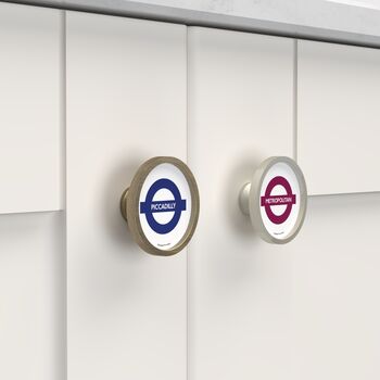 London Underground Tube Line Cabinet Door Knobs, 2 of 8
