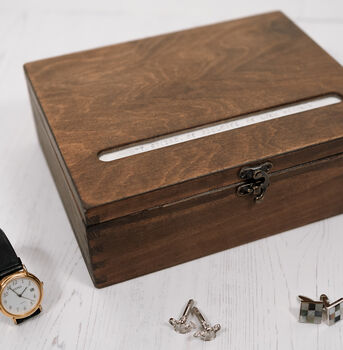 Large Personalised Message Wooden Jewellery Box, 3 of 10