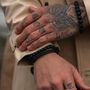 Men's 8mm Black Onyx Matte Beaded Bracelet, thumbnail 8 of 9