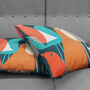 Abstract Birds Pillow Cover With Multicoloured On Green, thumbnail 5 of 7