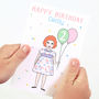 Personalised Girl Birthday Card, thumbnail 4 of 5