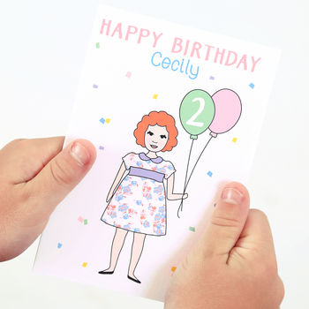 Personalised Girl Birthday Card, 4 of 5