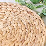 Lakelyn Woven Water Hyacinth Round Placemat, thumbnail 2 of 3