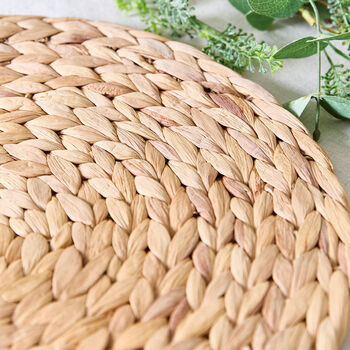 Lakelyn Woven Water Hyacinth Round Placemat, 2 of 3