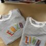 Tricolour Personalised Striped Slouch Sweatshirt, thumbnail 3 of 4