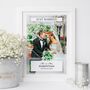 Just Married Couples Photo Print Personalised Wedding Gift, thumbnail 1 of 6