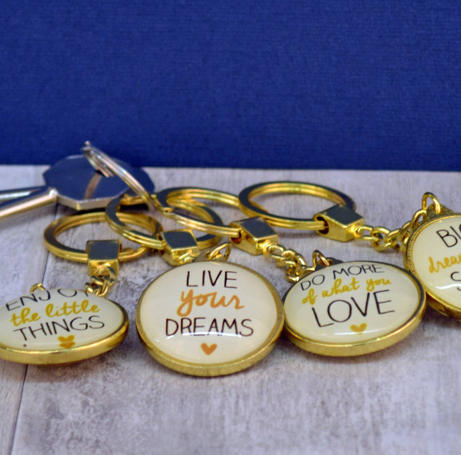 Inspirational Glamorous Gold Keyrings By Solesmith