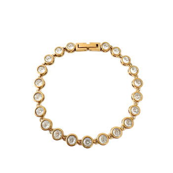 Novan Luxe 18k Gold Plated Crystal Tennis Bracelet, 2 of 2
