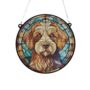 Labradoodle Stained Glass Effect Suncatcher, thumbnail 2 of 6