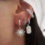 White Opal Sun Sterling Silver Necklace Earring Set, thumbnail 2 of 12