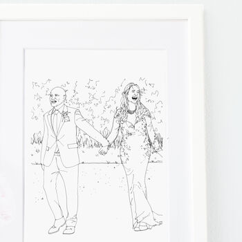 Hand Drawn Bride And Groom Sketch, 10 of 10