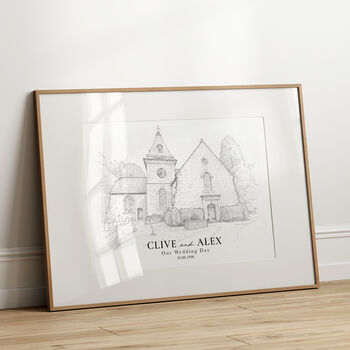 Personalised Fine Line Pencil Sketch Home And Venue Portrait, 3 of 10