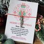 Wish Bracelet With Nutcracker Charm. Merry Christmas Message, thumbnail 4 of 5