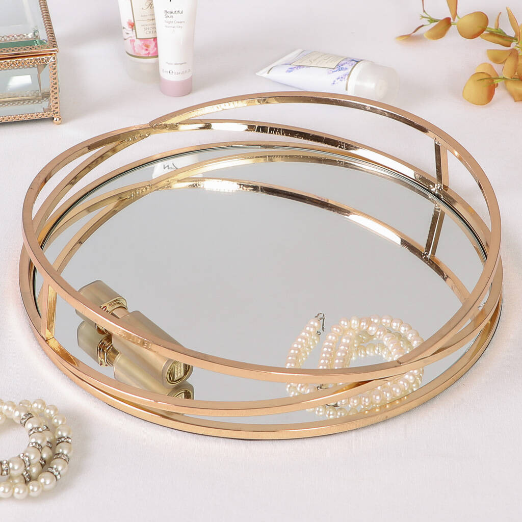 valentine's personalised mirrored dressing table tray by dibor