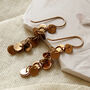 Sterling Silver Dangly Sequin Earrings, thumbnail 4 of 6