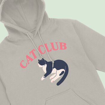 Cat Club Cute Women's Hoodie, 3 of 4