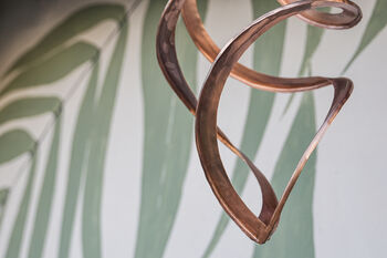 Handmade Copper Infinity Wind Spinner – Outdoor Copper Art, 4 of 5