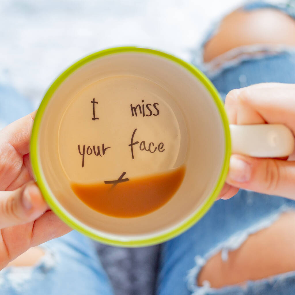 I Miss Your Face Hidden Message Cup, 1 of 3