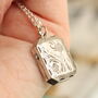 Sterling Silver Engraved Heirloom Locket Necklace, thumbnail 3 of 10