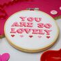 'You Are So Lovely' Cross Stitch Kit, thumbnail 2 of 2