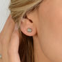 Little Sterling Silver Seashell Earrings, thumbnail 1 of 9