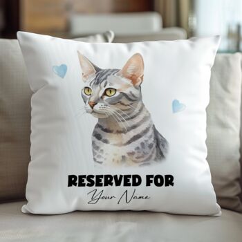 Personalised Cat Reserved For Cushion Cover, 7 of 12