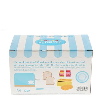 Wooden Toy Breakfast Toaster Playset, 4 of 6