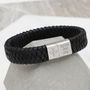 Mens Personalised Infinity And Initial Leather Bracelet, thumbnail 1 of 6
