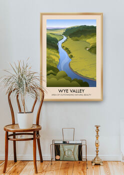 Wye Valley Aonb Travel Poster Art Print, 5 of 8