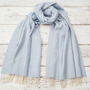 Pale Blue Cashmere Giant Wrap, 2 of 2
