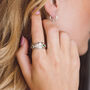Divinity Princess Emerald Silver Spinning Ring, thumbnail 3 of 8