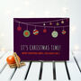 Personalised Christmas Time Baubles Tea Box With Tea, thumbnail 2 of 6