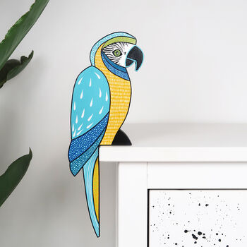 Hand Painted Blue Macaw Door Decoration, 4 of 4
