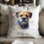 Personalised Border Terrier Hearts Cushion Cover Gift B, thumbnail 1 of 2