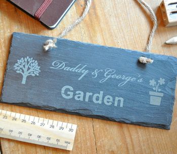 Personalised Garden Slate Sign, 3 of 5