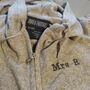 Personalised Pure Cashmere Grey Jumpsuit Hooded Onesie, thumbnail 8 of 11