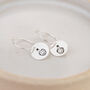 Sterling Silver Large Charm Hoops With Middle Finger, thumbnail 1 of 3