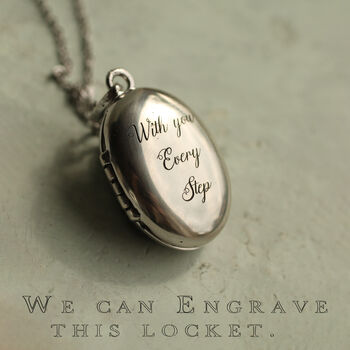 925 Sterling Silver Oval Album Locket, 4 of 9