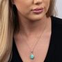 Sterling Silver Turquoise Teardrop Necklace, thumbnail 3 of 12