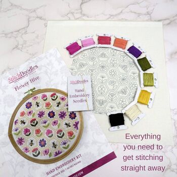Flower Hive Hand Embroidery Kit, 12 of 12