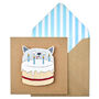 Naughty Cat Birthday Cake Personalised Card, thumbnail 1 of 5