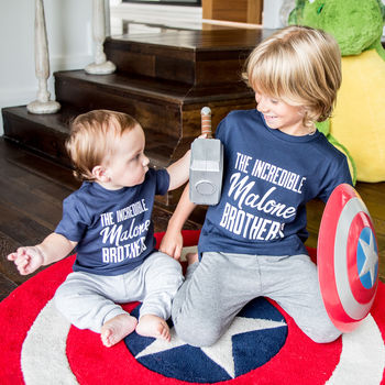 The Incredible… Brothers. Personalised Sibling T Shirts, 2 of 6