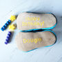 Personalised Lambswool Shawl And Baby Shoe Gift Set, thumbnail 7 of 9