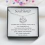 Soul Sister Necklace, Heart Infinity Charm Friendship Bond Personalised Friend Gift, thumbnail 1 of 8