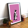 African Penguin Print On Pink, thumbnail 2 of 5