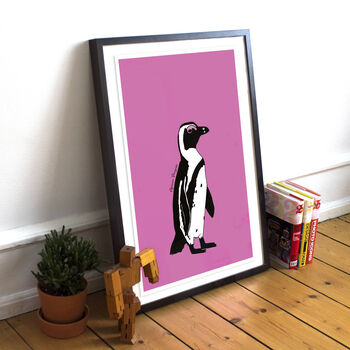 African Penguin Print On Pink, 2 of 5