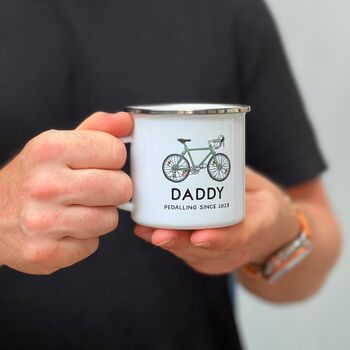 Bicycle Enamel Mug Racer Bike Style, 7 of 8