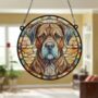 Boxer Brindle Stained Glass Effect Suncatcher, thumbnail 6 of 6